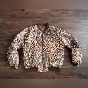Mossy Oak Camo Quilted Bomber Jacket